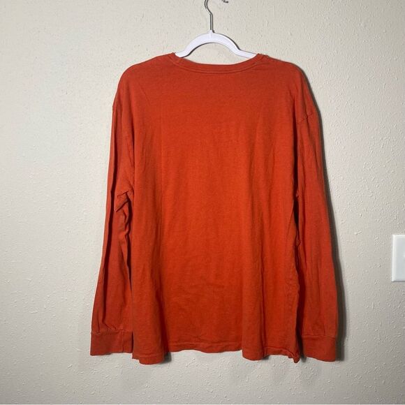 Polo Ralph Lauren Orange Long Sleeve Crewneck Tee Shirt Men's Size XL - Picture 12 of 12